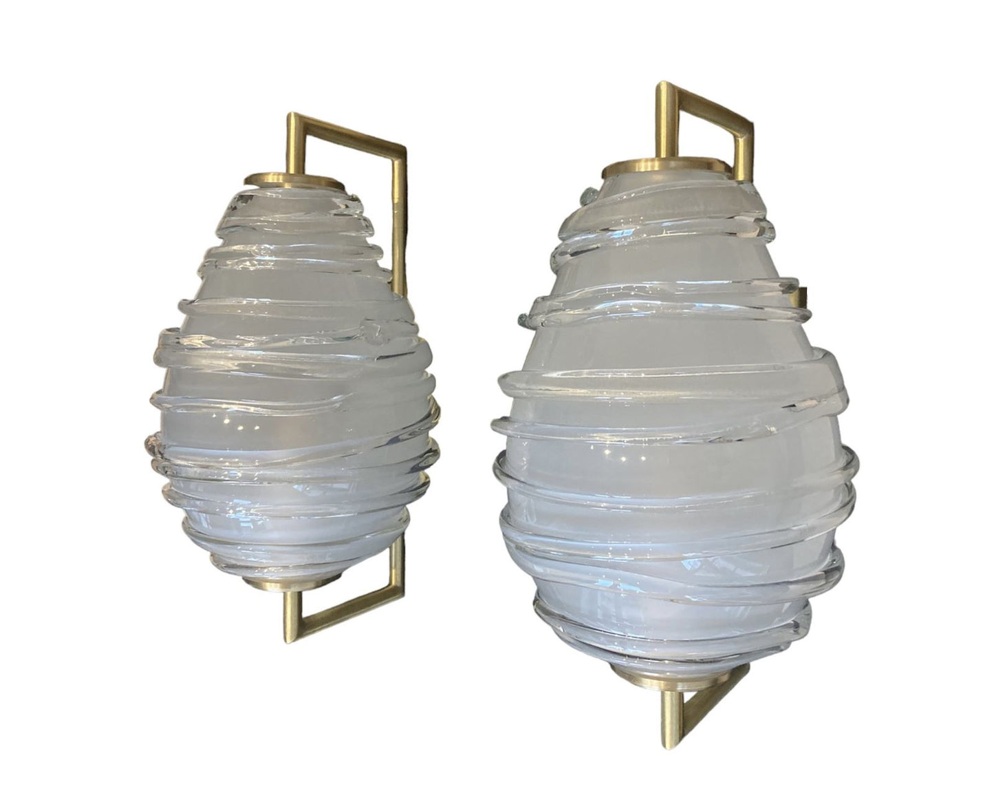 Two Ripples Wall Sconce side by side