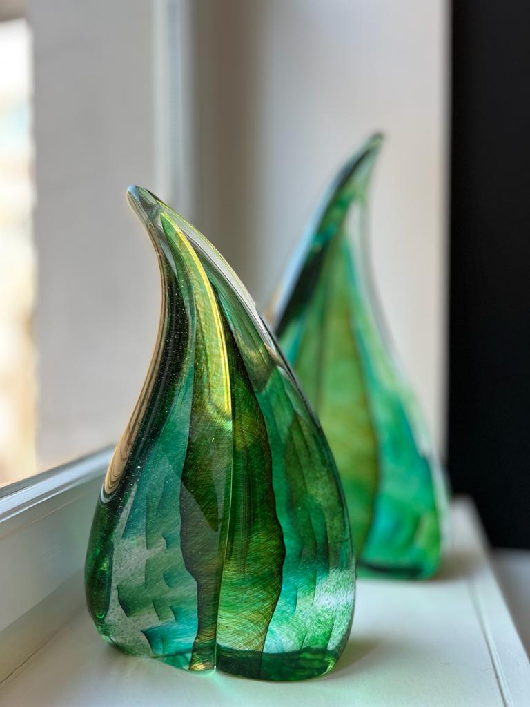 Foresta glass sculpture near a window
