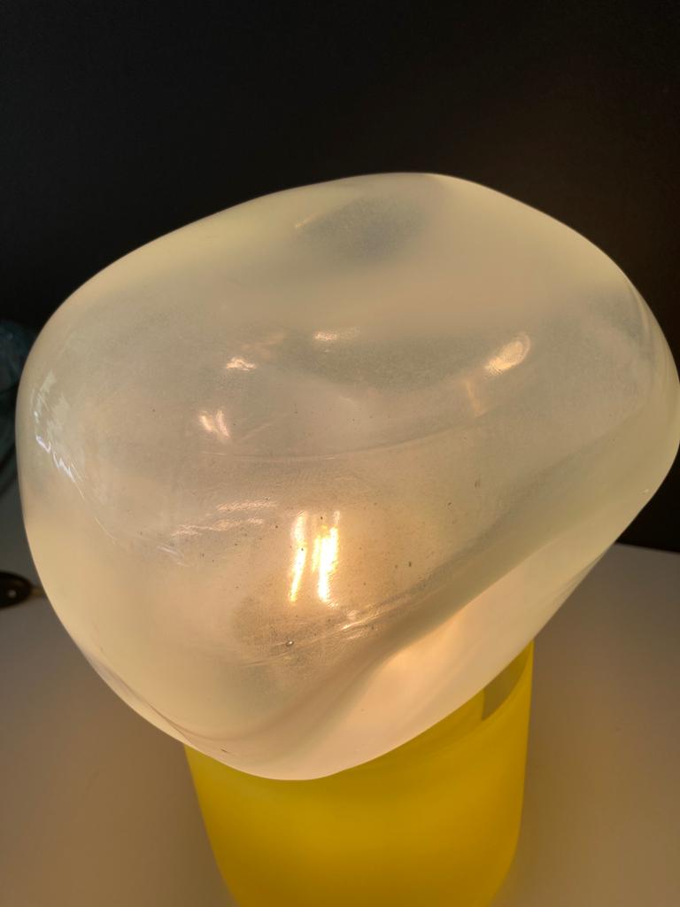 Cotton Candy Table Lamp Lemon and Alabaster top view