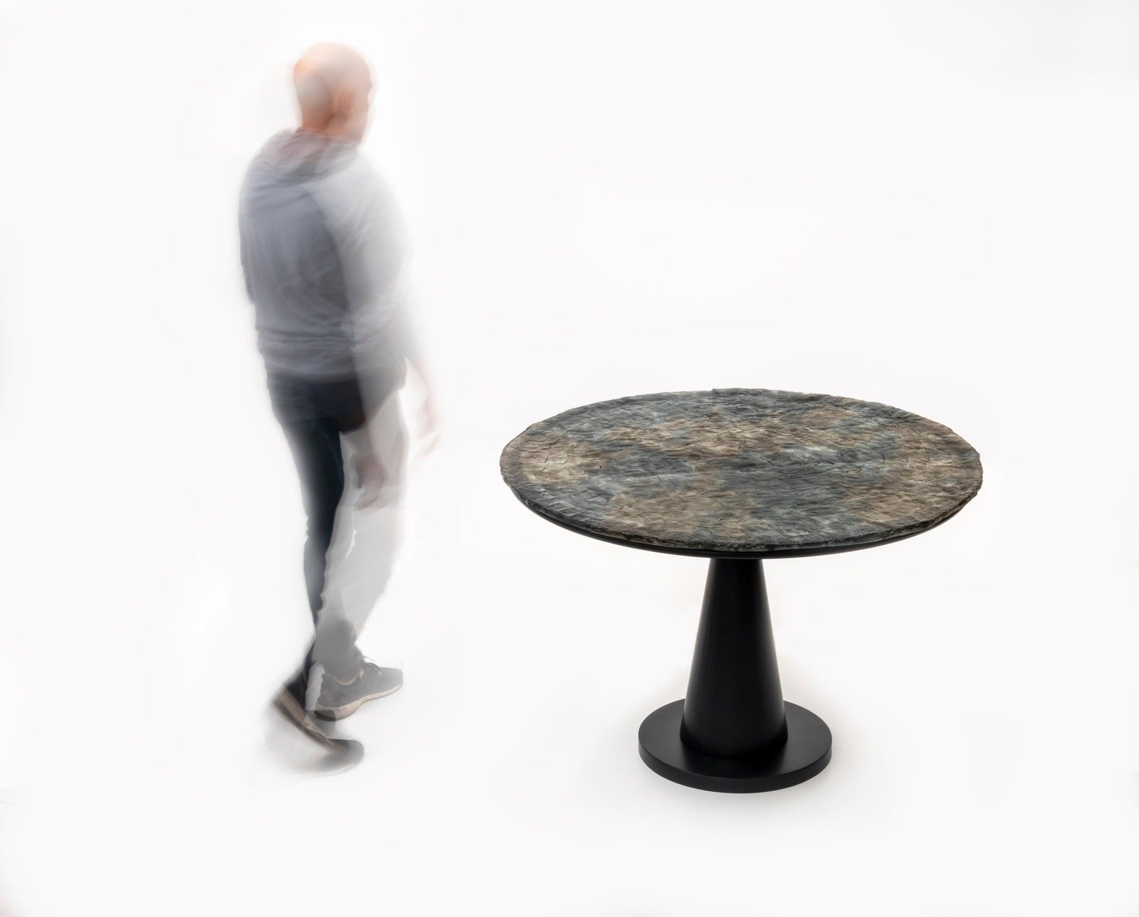 Large Strait Round Table with a person