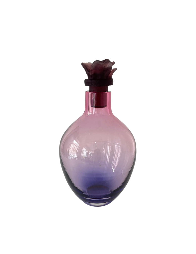 Pink and Purple Glass Liquor Decanter