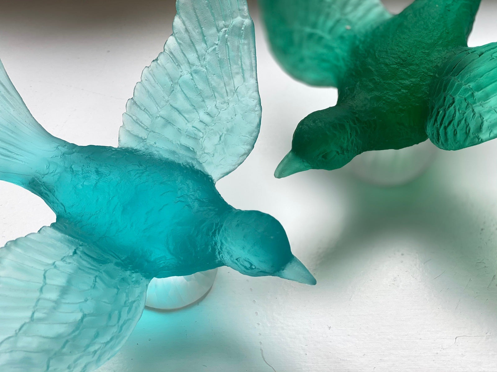 Swallow Glass Sculpture Turquoise blue