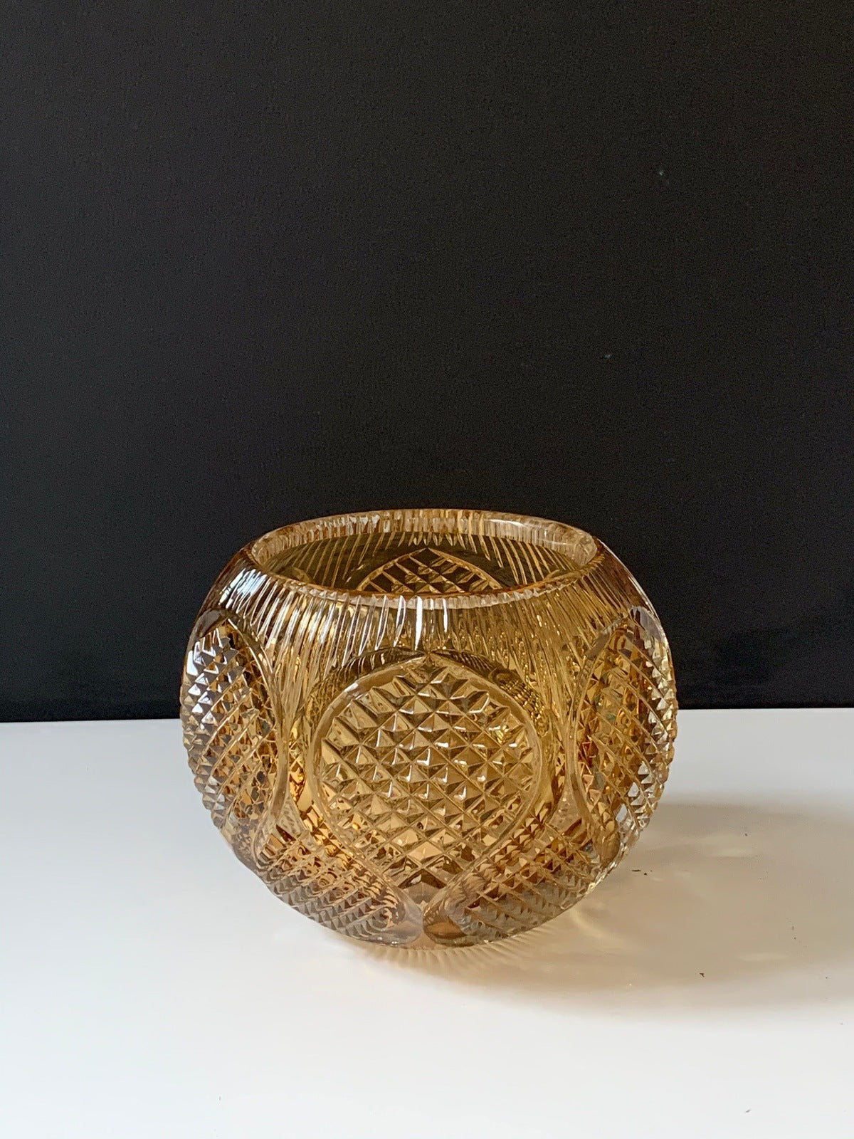 Boheme Glass Vase Large Amber