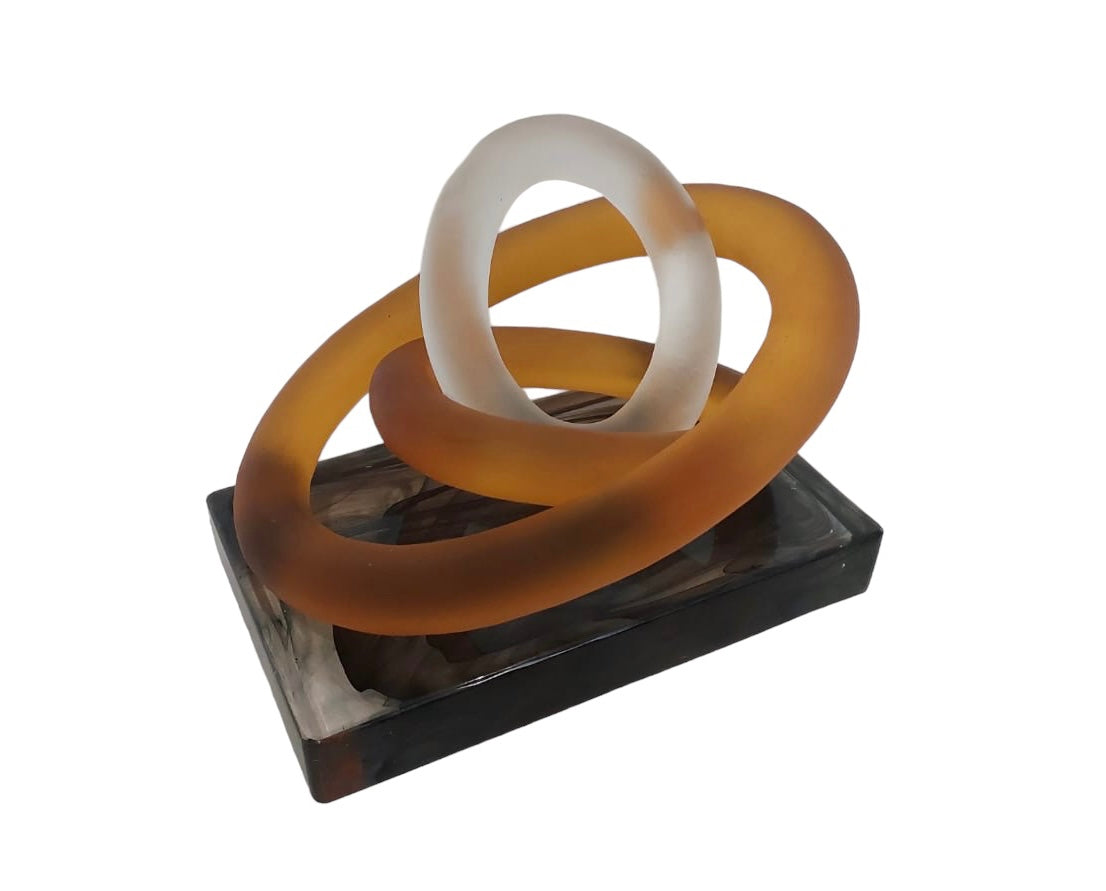 Circle of Life Eternity Glass Sculpture top view