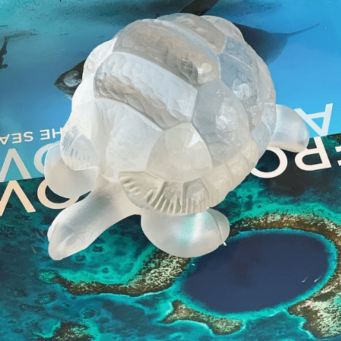 Tortoise Cast Glass Sculpture Ice 