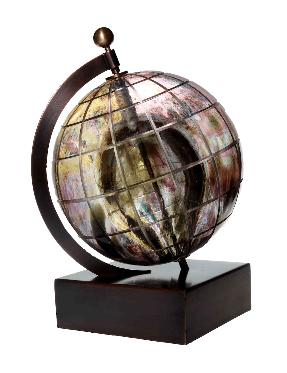 Spinning Globe Bookend Dark Olive