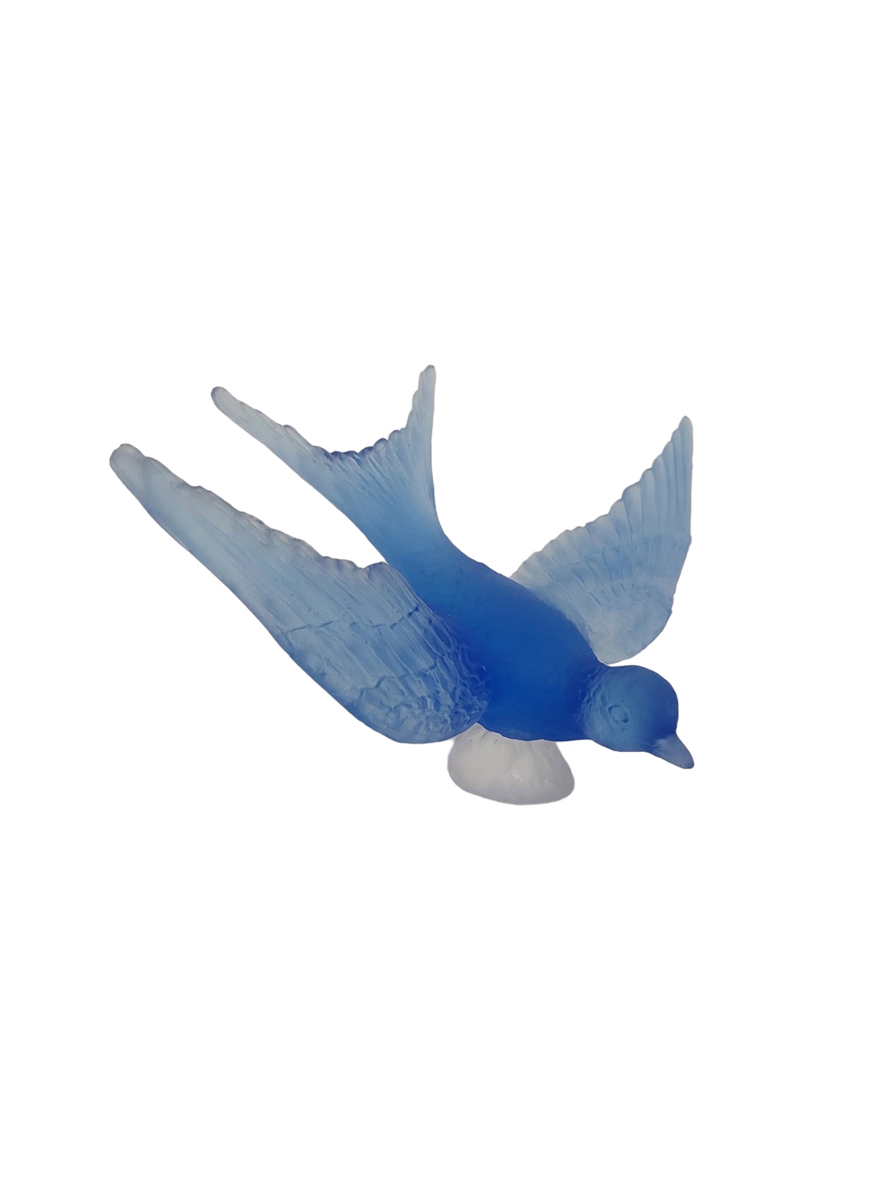 Swallow Glass Sculpture  Blue